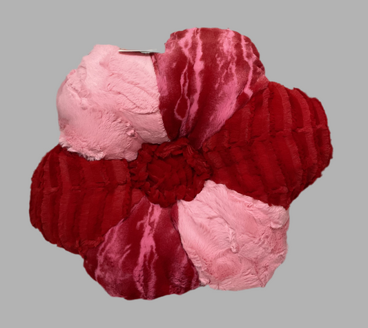 Minky Pillow~Red/Pink Flower