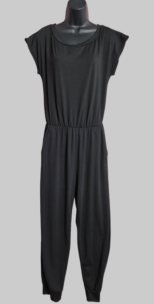 Black Soft Comfy Jumpsuit
