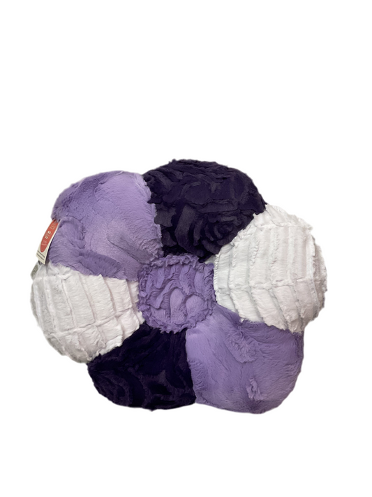 Minky Pillow ~ Purple/White Flower