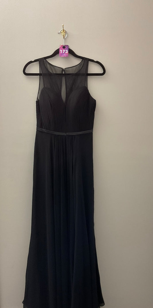 Black with Mesh Top Formal Dress