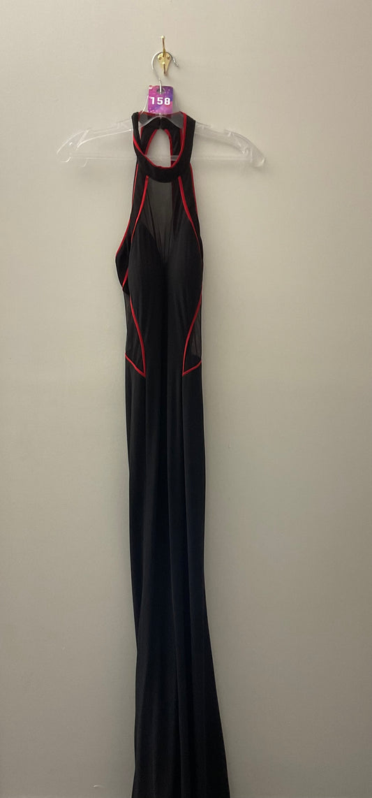 Black with Red Formal Dress