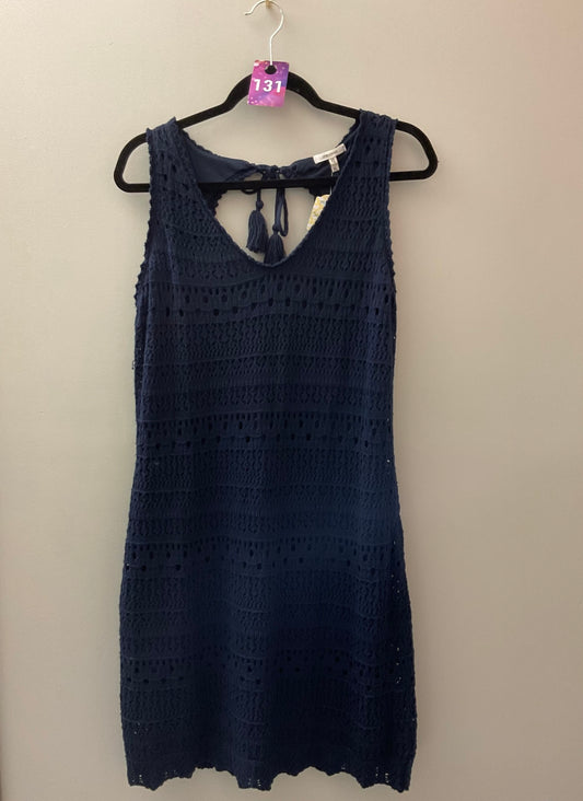 Crocheted Lightweight Navy Dress