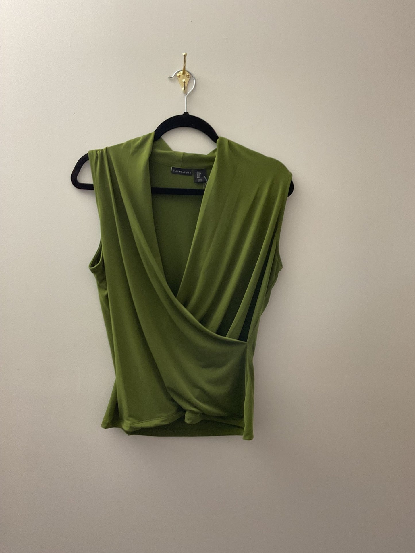Tahari Olive Green Sleeveless Top